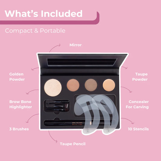 All-In-One Eyebrow Makeup Kit With Stencils