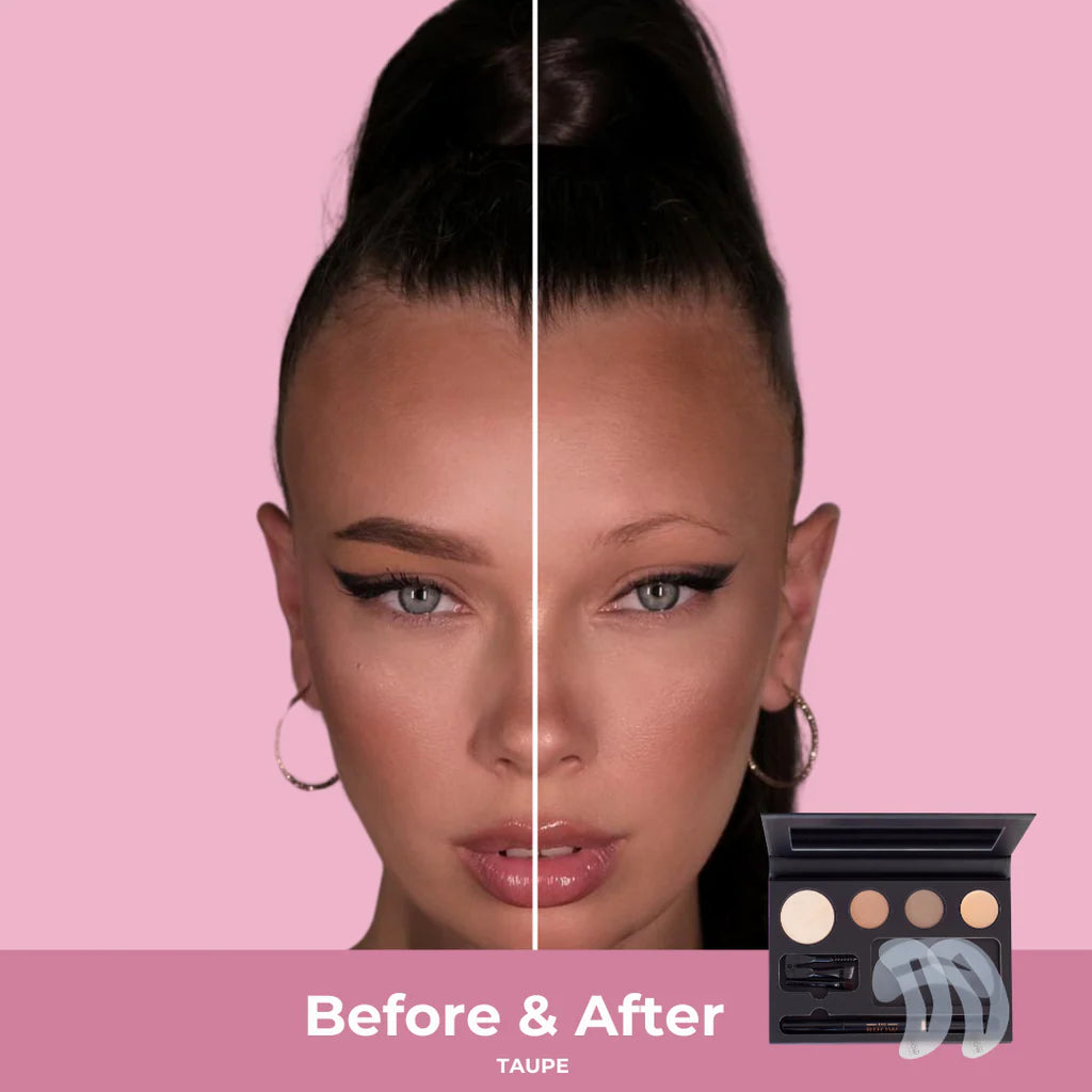 All-In-One Eyebrow Makeup Kit With Stencils