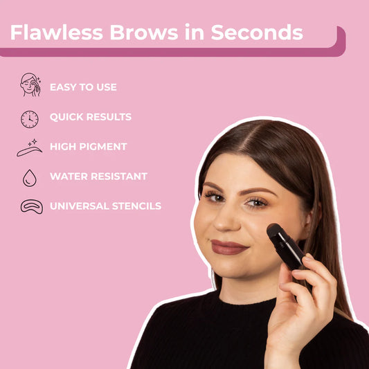 Eyebrow Powder Stamp and Stencil Kit