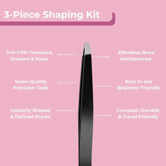 3 in 1 Eyebrow Grooming Kit - Brow Shaping Tools