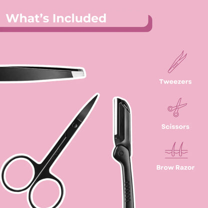 3 in 1 Eyebrow Grooming Kit - Brow Shaping Tools