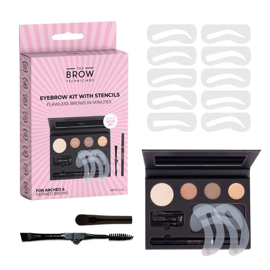All-In-One Eyebrow Makeup Kit With Stencils