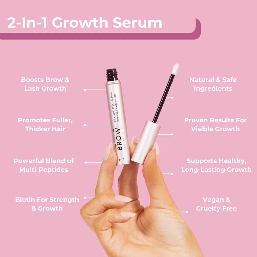 2 In 1 Brow & Lash Growth Serum with Multi-Peptides