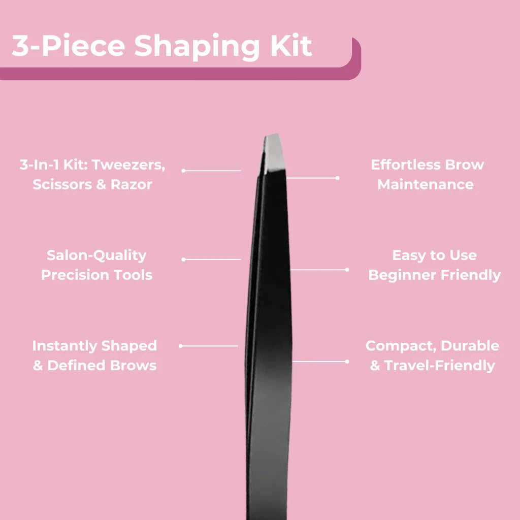 3 in 1 Eyebrow Grooming Kit - Brow Shaping Tools
