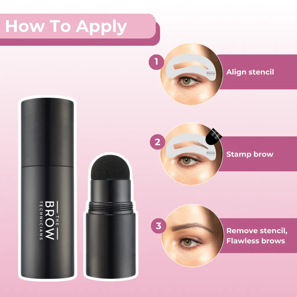 Eyebrow Powder Stamp and Stencil Kit