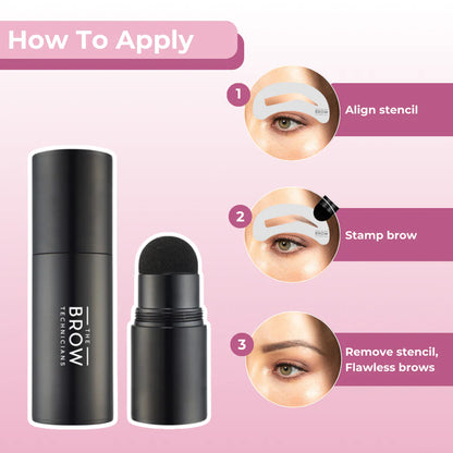 Eyebrow Powder Stamp and Stencil Kit